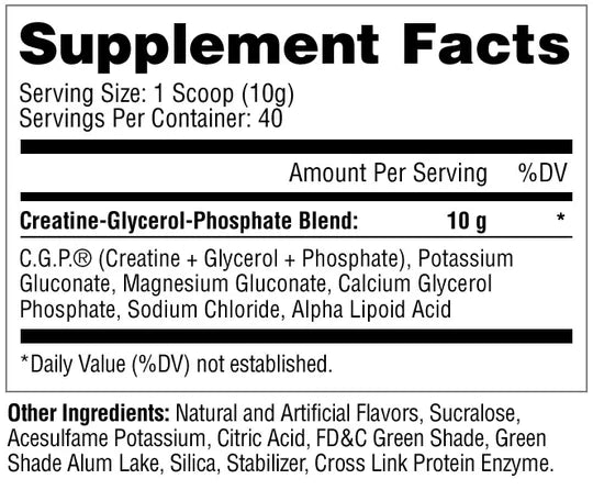 Creatine + Glycerol + Phosphate 40 servs Metabolic Nutrition