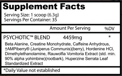 Psychotic Red pre-entreno 35 servs | Insane Labz