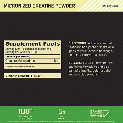 Creatine Powder Micronizada 300g  Optimum Nutrition