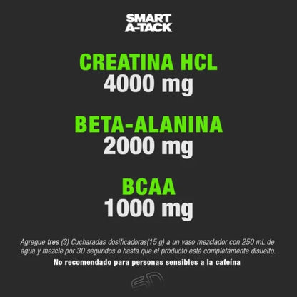 Smart A-Tack creatina HCL + aminoácidos 32 servs | Smart Nutrition