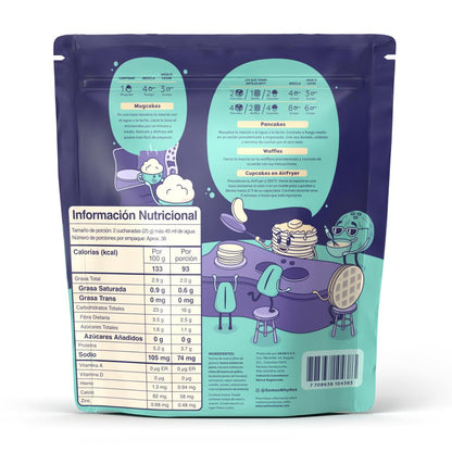 Why Not Mezcla para Pancakes y Waffles a Base de Avena Sabor Vainilla 907 g