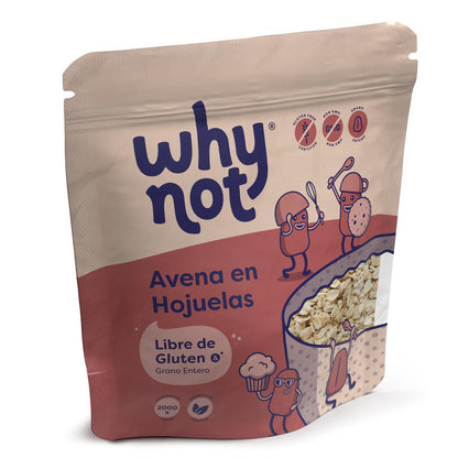 Why Not Avena en Hojuelas Grano Entero Libre de Gluten 2 kg / 4.4 lb