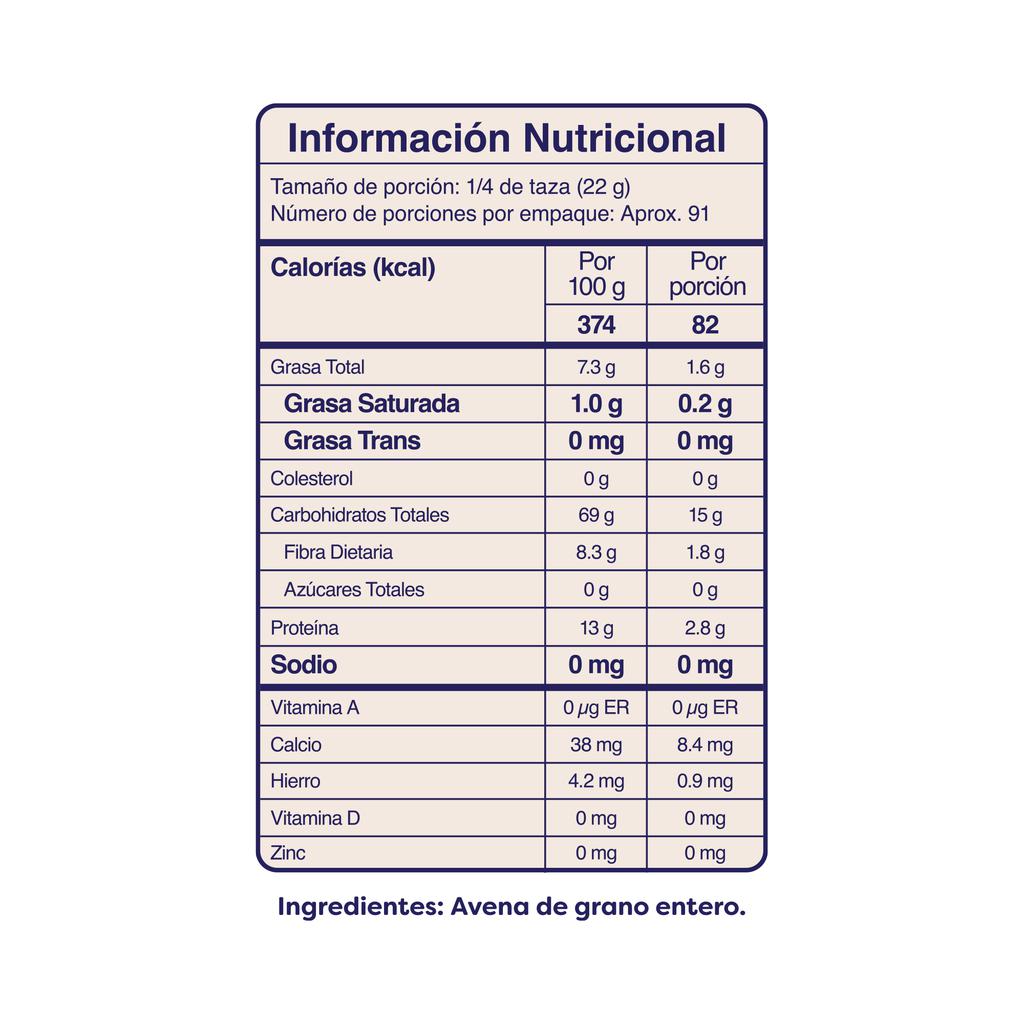 Why Not Avena en Hojuelas Grano Entero Libre de Gluten 2 kg / 4.4 lb