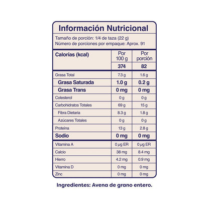 Why Not Avena en Hojuelas Grano Entero Libre de Gluten 2 kg / 4.4 lb